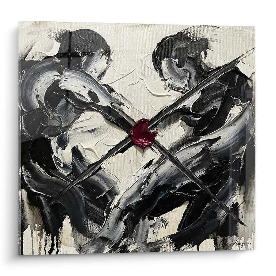 Schermschilderij Duel - Strijd van Gekruiste Klingen - Schermeditie