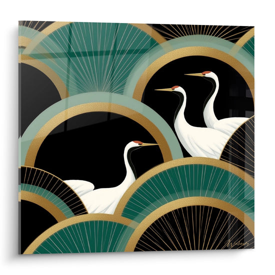 Tableau Grues Art Déco - Élégance Dorée - Edition Art déco