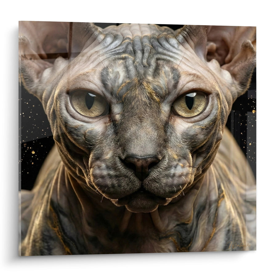 Tableau Chat Peterbald Mystique - Regard Hypnotique - Edition chat Peterbald