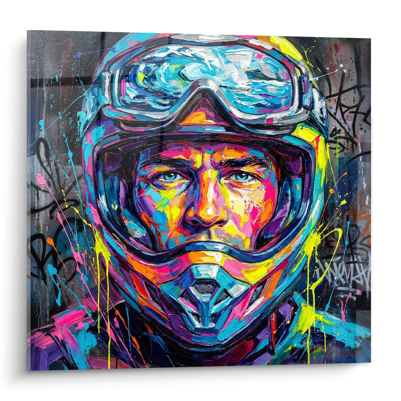 Jetski Pilot Wall Art - Colorful Adrenaline - Jetski Edition