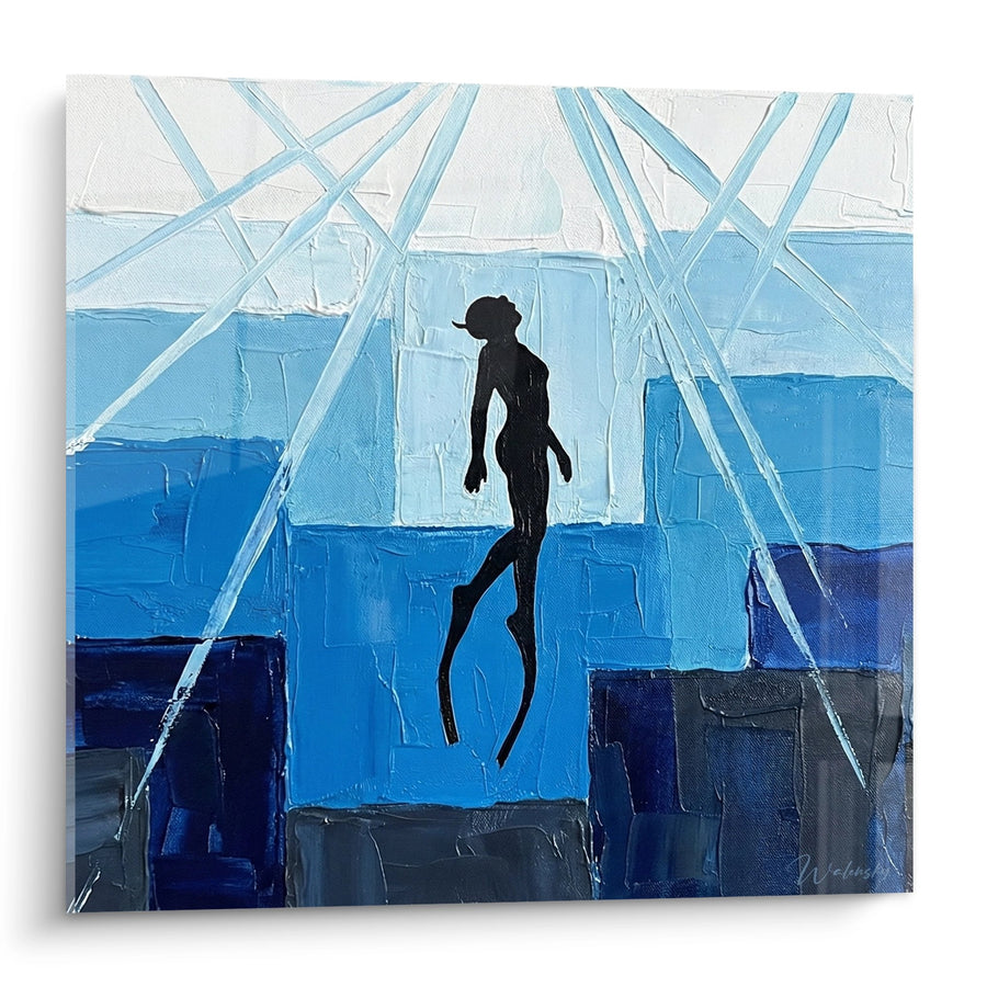 Tableau Plongeur Silhouette - Immersion Cristalline - Edition plongée sous-marine