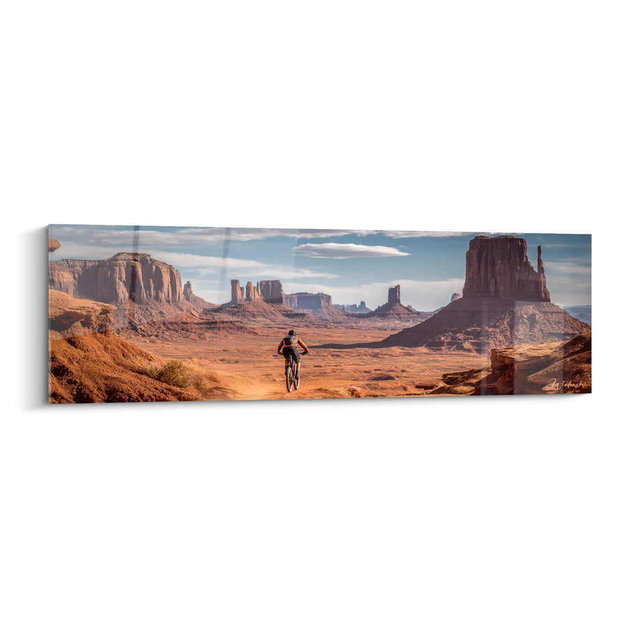 Mountain Bike Monument Valley Wall Art - Adventure in the Red Desert - MTB Edition