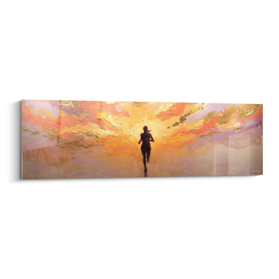 Tableau Coureur au Coucher de Soleil - Vers l'Infini - Edition Course à pied