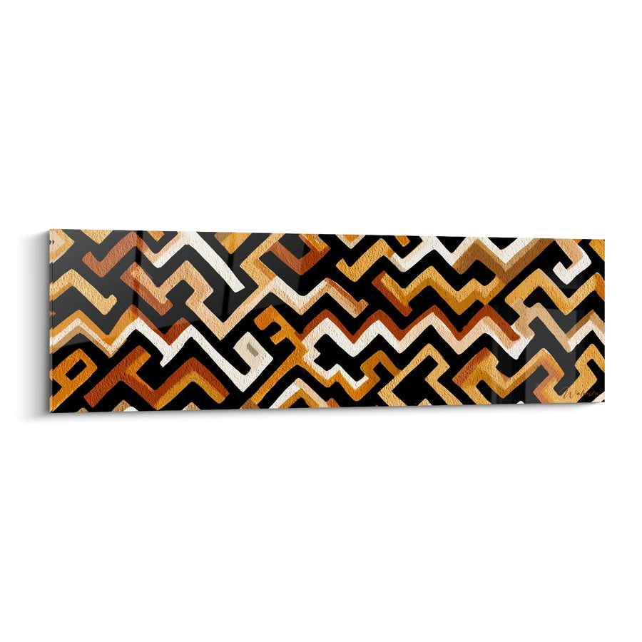 Tableau motifs géométriques africains - Labyrinthe Tribal - Edition Africain abstrait