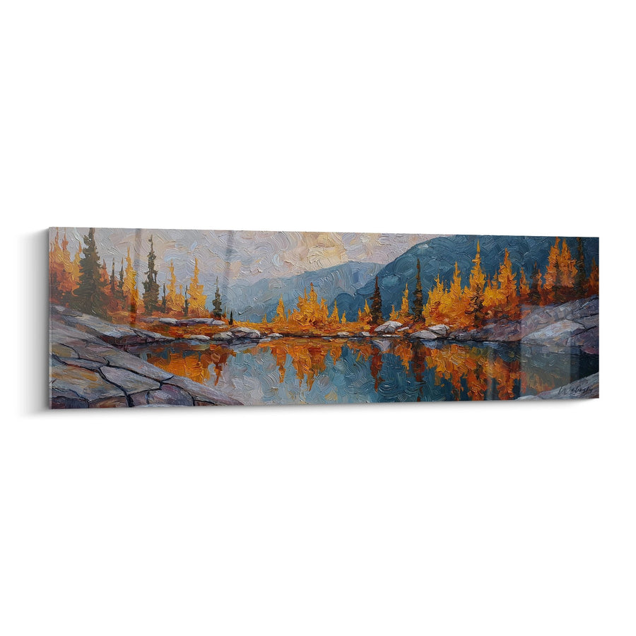 Tableau Paysage Montagneux - Reflets d'Automne au Lac - Edition Pyrénées