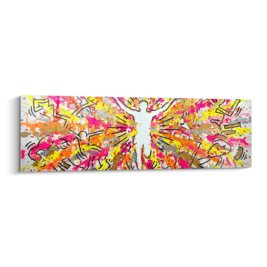 Tableau Coureur Explosion Colorée - Energie en Mouvement - Edition Course à pied