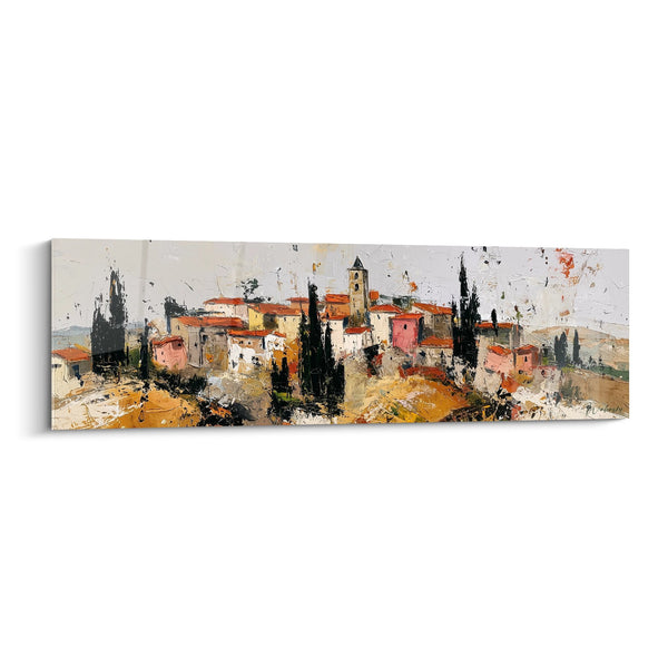 Schilderij Provençaans Dorp - Mediterrane Charme - Editie Provence