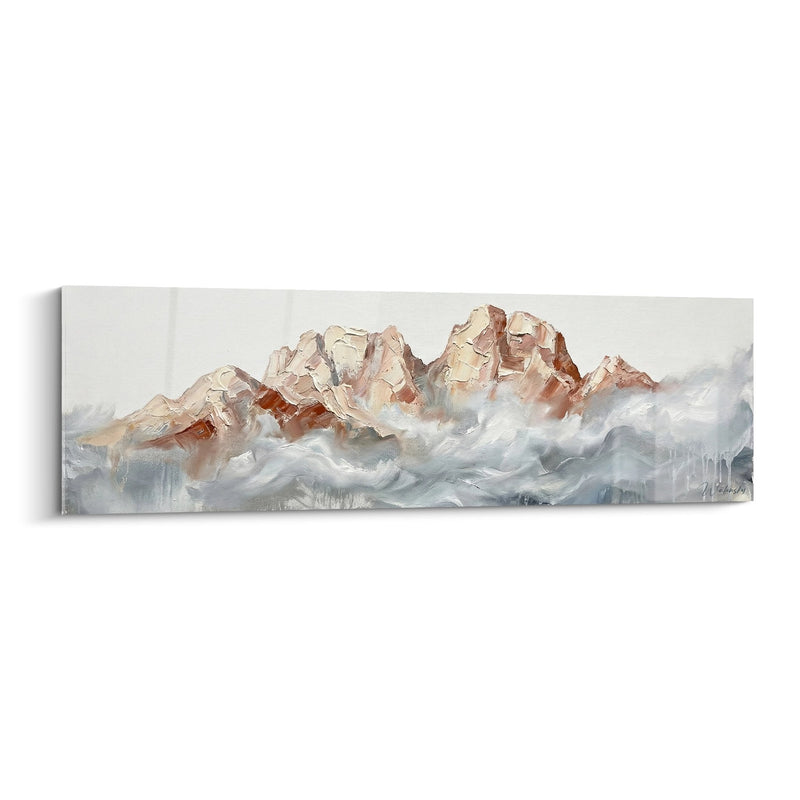 Misty Mountain Painting - Peaks in the Clouds - The Dolomites Edition
