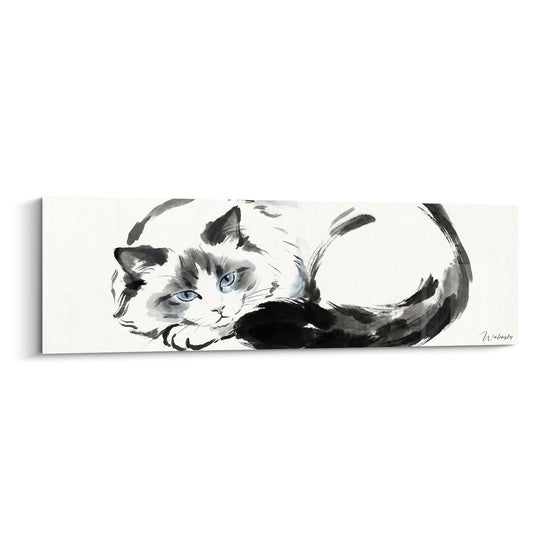 Schilderij Kat Ragdoll Aquarel - Feline Gratie - Editie kat Ragdoll
