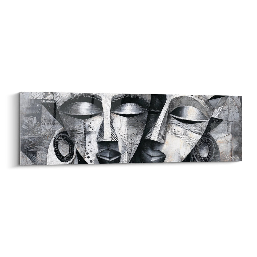 Tableau Masques Africains - Visages Ancestraux - Edition Art tribal africain