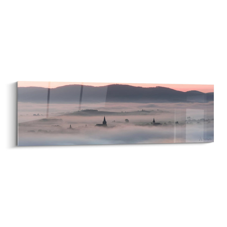 Tableau Paysage Brumeux d'Alsace - Lever de Soleil dans les Vosges - Edition Alsace