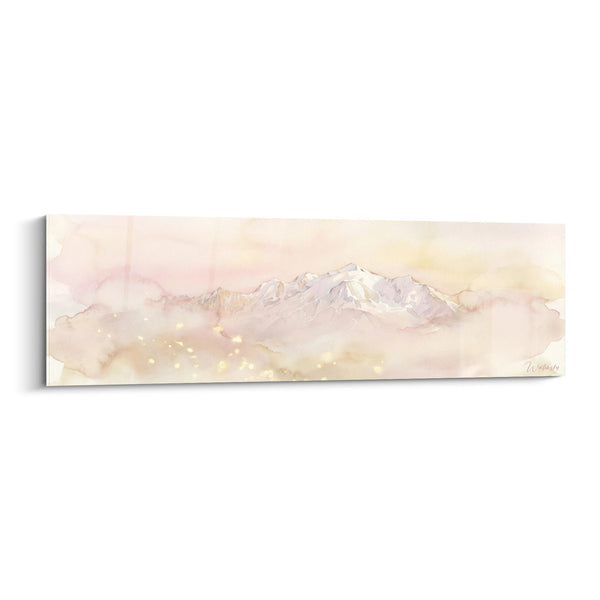 Schilderij Mont Blanc Aquarel - Goud Licht - Editie Le Mont Blanc