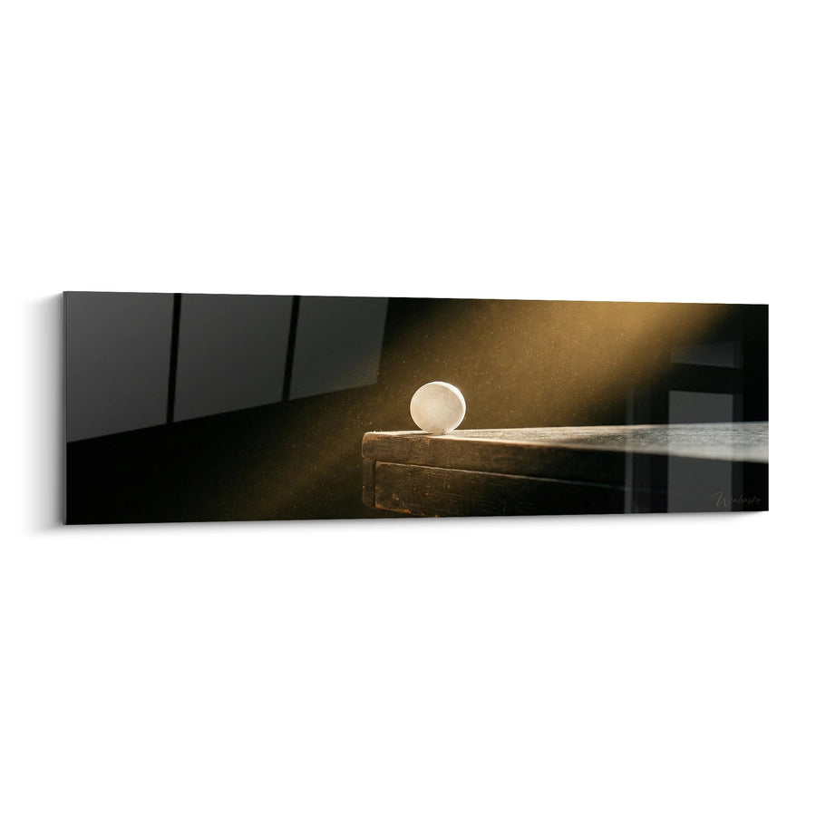 Ping Pong Ball Painting - Golden Light - Ping Pong Edition