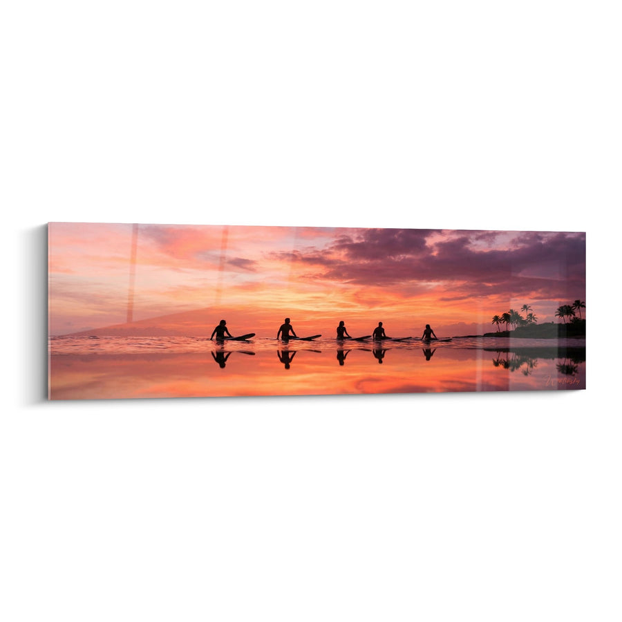 Tabella dei Surfer al Tramonto - Armonia Tropicale - Edizione Surf