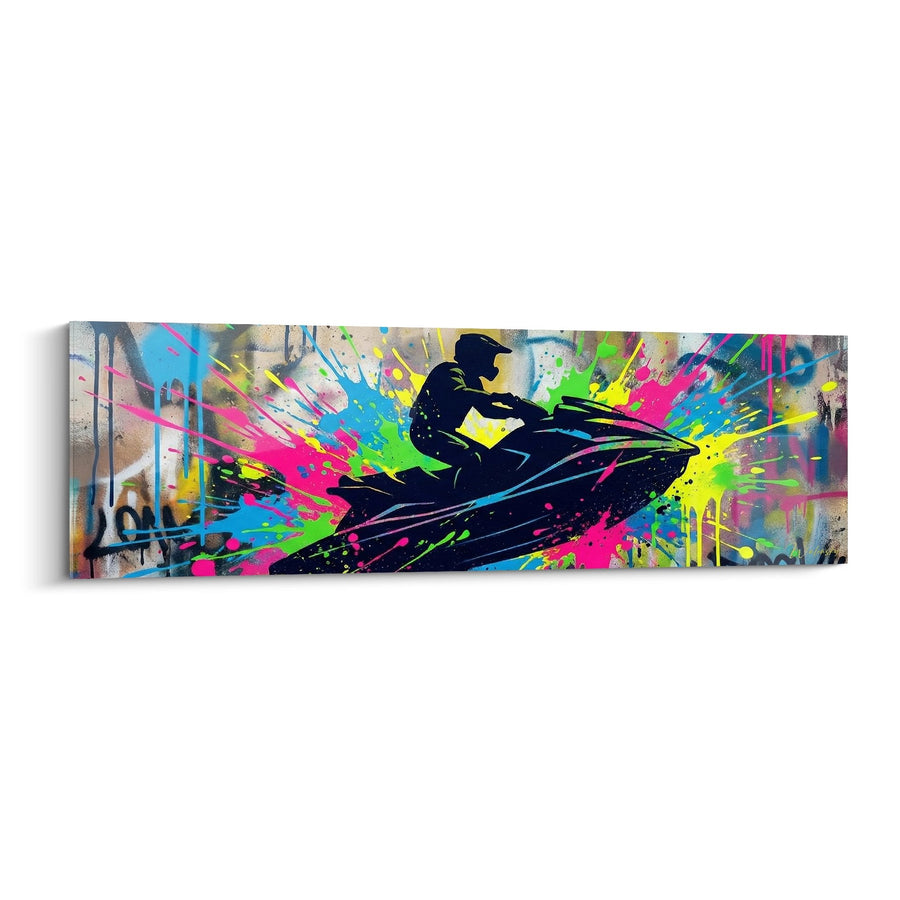 Tableau Jetski Graffiti - Explosion de Couleurs - Edition Jetski