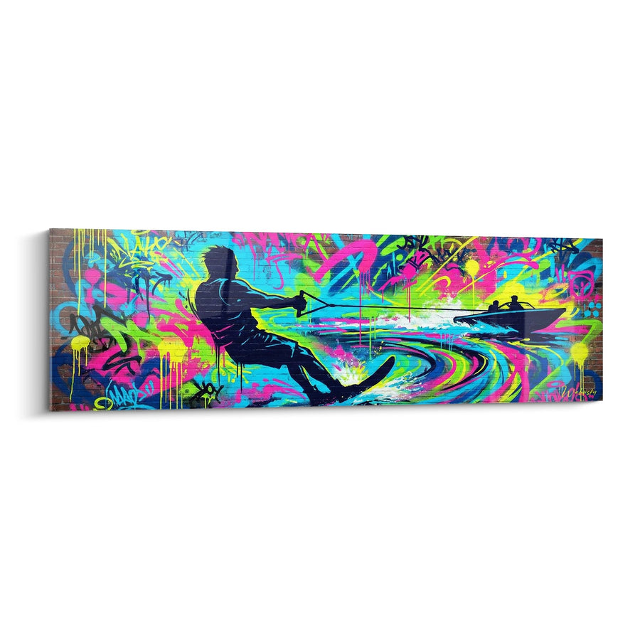 Tableau Ski Nautique - Explosion Graffiti - Edition Ski nautique