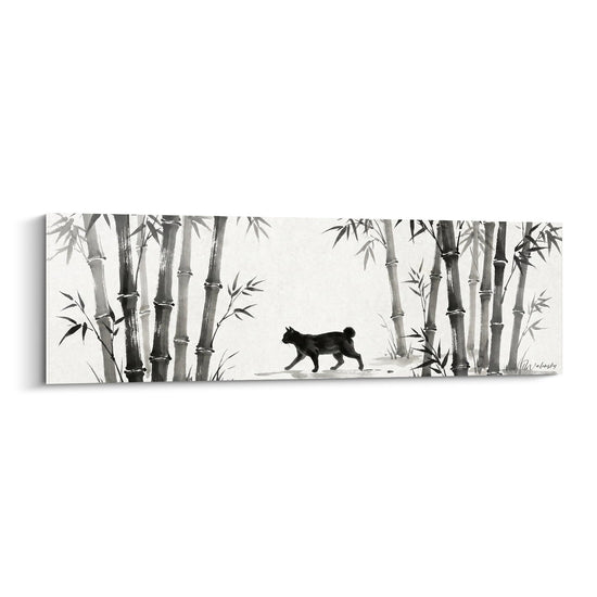Cuadro Gato en Bambuzal - Serenidad Zen Japonesa - Edición gato Japanese Bobtail