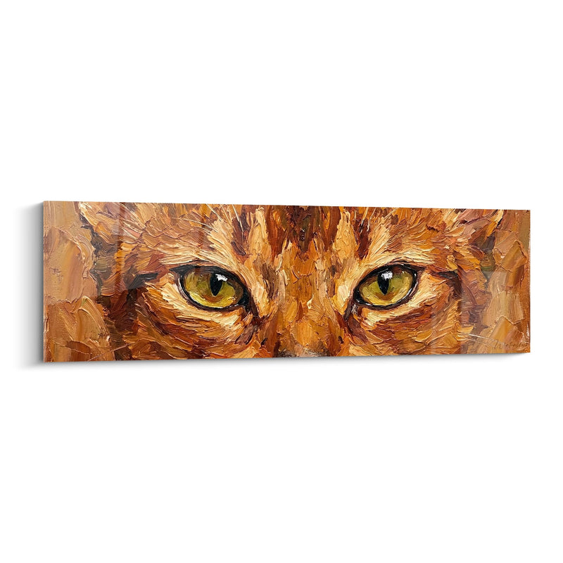Abyssinian Cat Gaze Painting - Intense Golden Eyes - Abyssinian Cat Edition