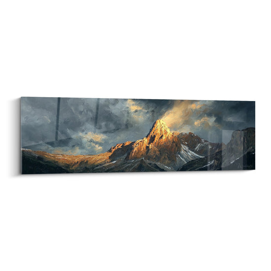 Cuadro Montaña Dolomitas - Luz Dorada sobre las Cumbres - Edición Las Dolomitas