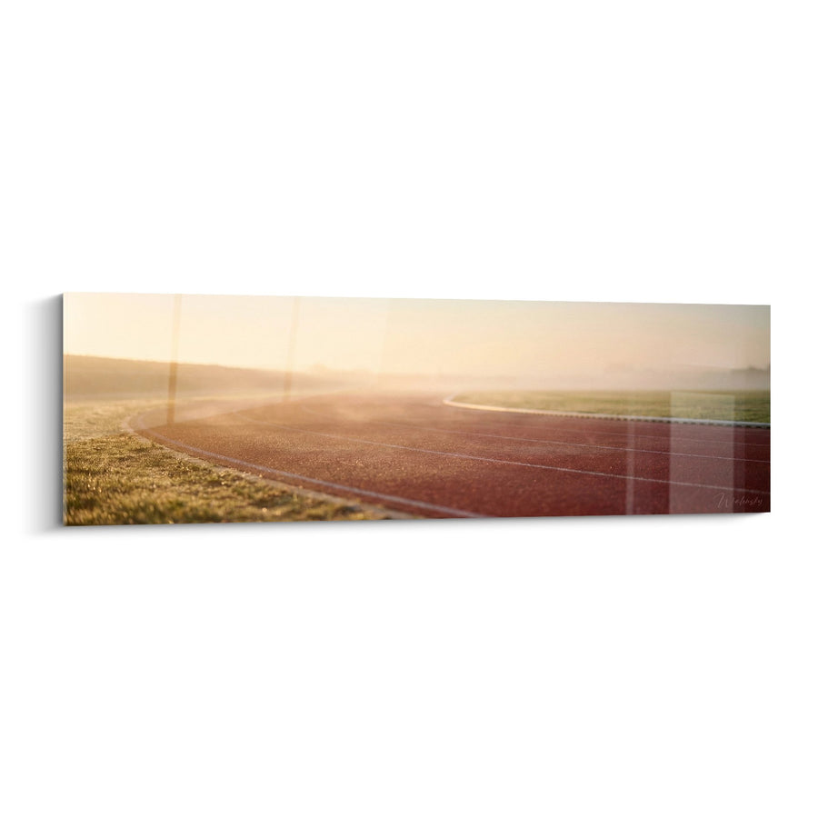 Tableau Piste d'Athlétisme au Coucher de Soleil - Lumière Dorée - Edition Athlétisme