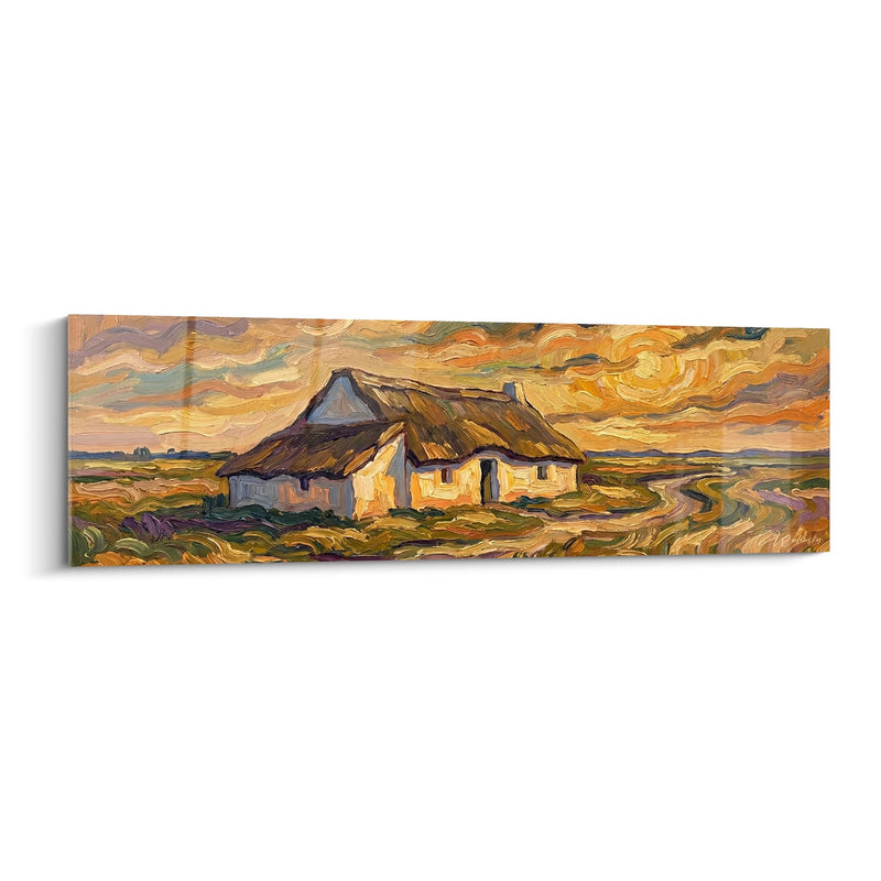Gemälde Provenzalisches Landhaus - Goldenes Licht bei Sonnenuntergang - Edition Camargue