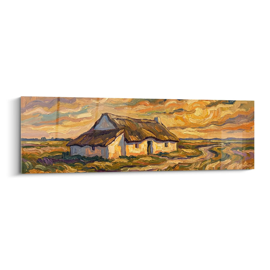 Tableau Mas Provençal - Lumière Dorée au Coucher du Soleil - Edition Camargue