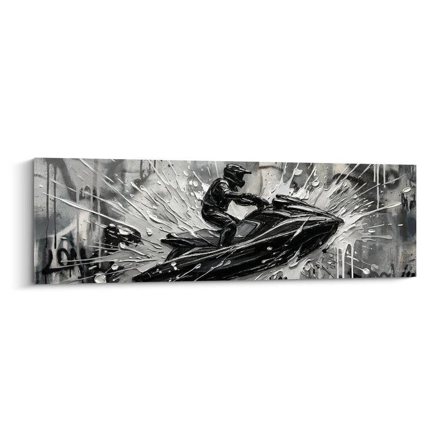 Tableau Jet-ski Action Urbaine - Éclaboussures Dynamiques - Edition Jetski