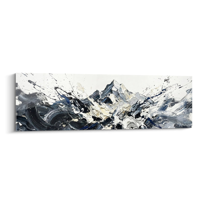 Abstraktes Bergemälde - Alpine Tempest - Les Alpes Edition