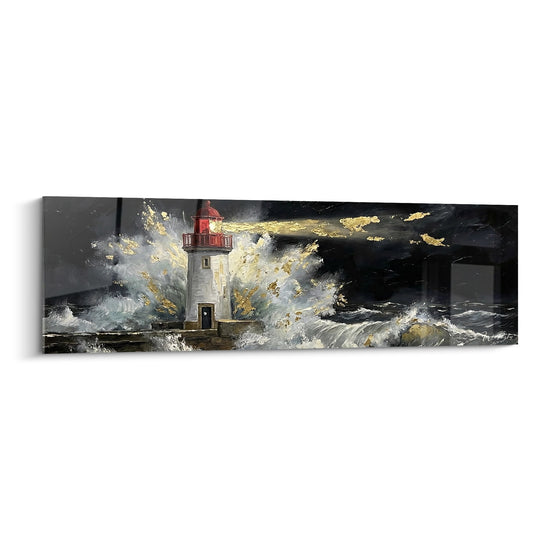 Tableau Faro Bretone - Tempesta e Luce Dorata - Edizione Bretagna
