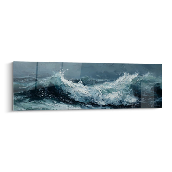 Schilderij Woeste Golven - Storm op Zee - Editie Normandië