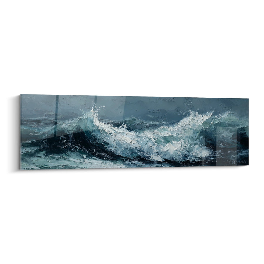 Tableau Vagues Déchaînées - Tempête Marine - Edition Normandie