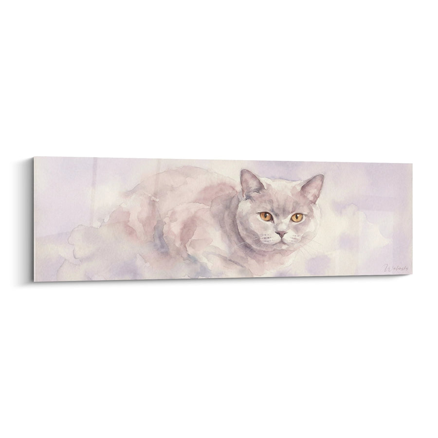 Tableau British Shorthair Aquarelle - Élégance Pastel - Edition chat British shorthair