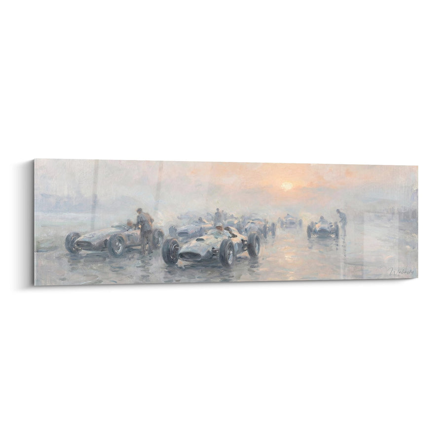 Tableau Course F1 sous la Pluie - Atmosphère Vintage - Edition Formule 1