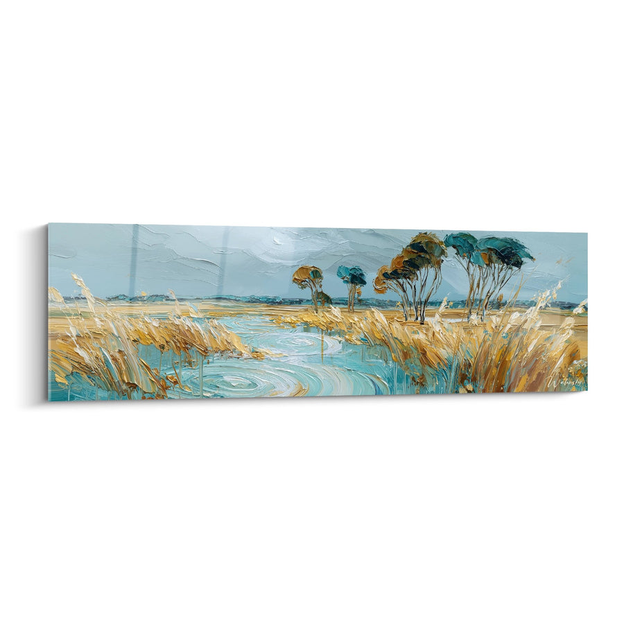 Tableau Paysage Camarguais - Étang aux Tamaris - Edition Camargue