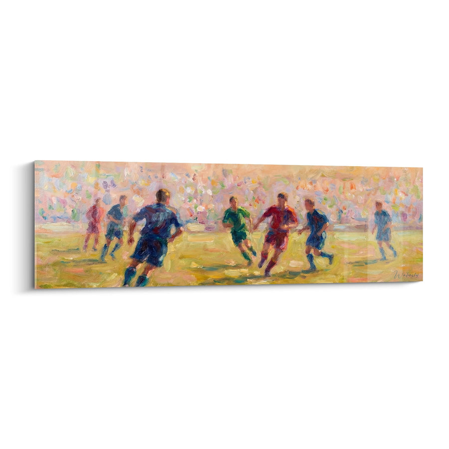 Tableau Match de Football Impressionniste - Action Dynamique - Edition football