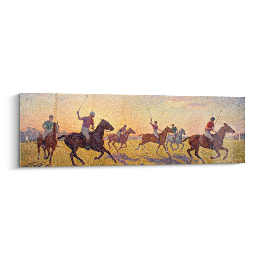 Tableau Polo Coucher de Soleil - Chevauche Dorée - Edition Polo