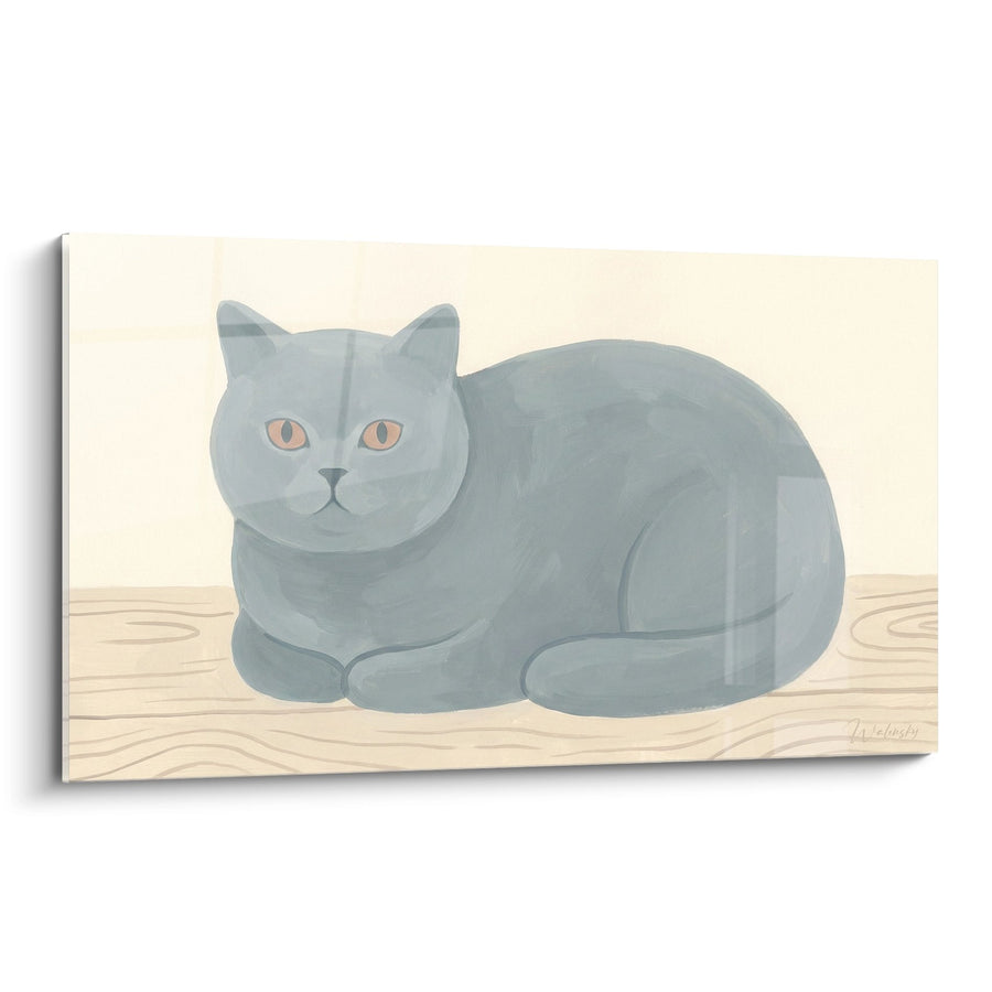 Tableau Chat British Shorthair Gris - Sérénité Féline - Edition chat British shorthair