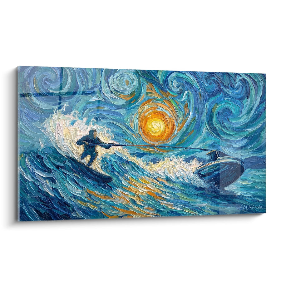 Tableau Ski nautique - Nuit étoilée aquatique - Edition Ski nautique