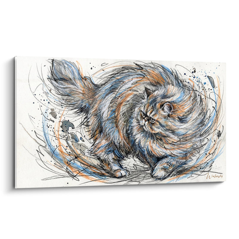 Tableau Chat Persan Expressif - Tourbillon de Vie - Edition chat Persan