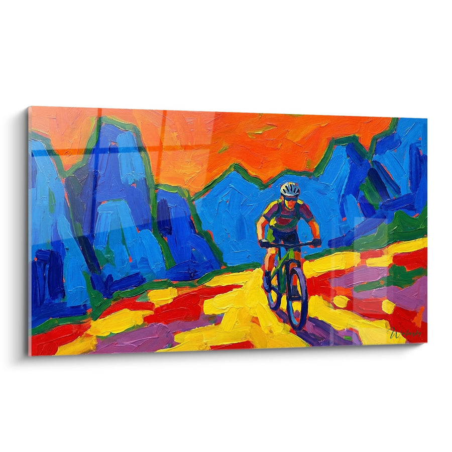 Colorful Mountain MTB Painting - Trail Explosion - MTB Edition