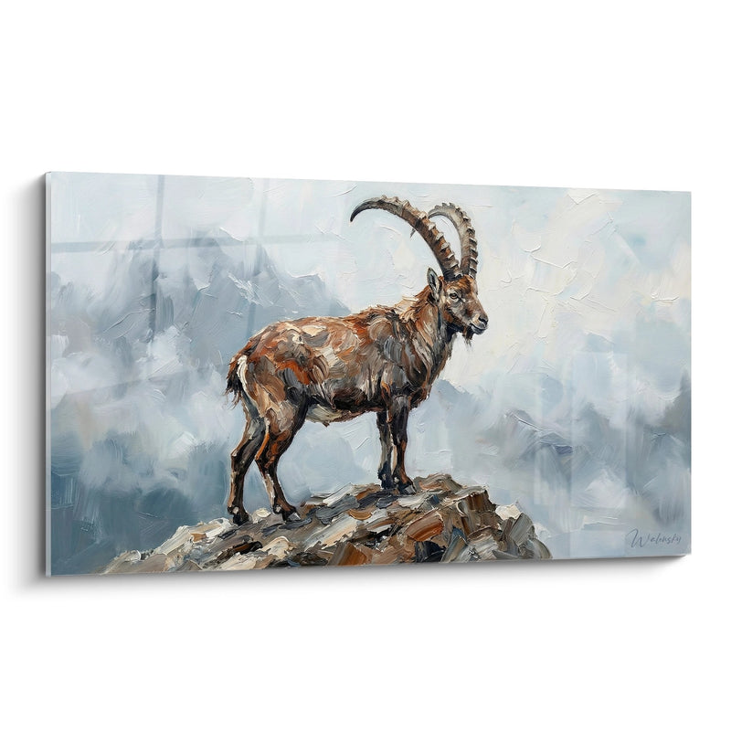 Alpine Ibex Painting - Alpine Majesty - Savoy Edition