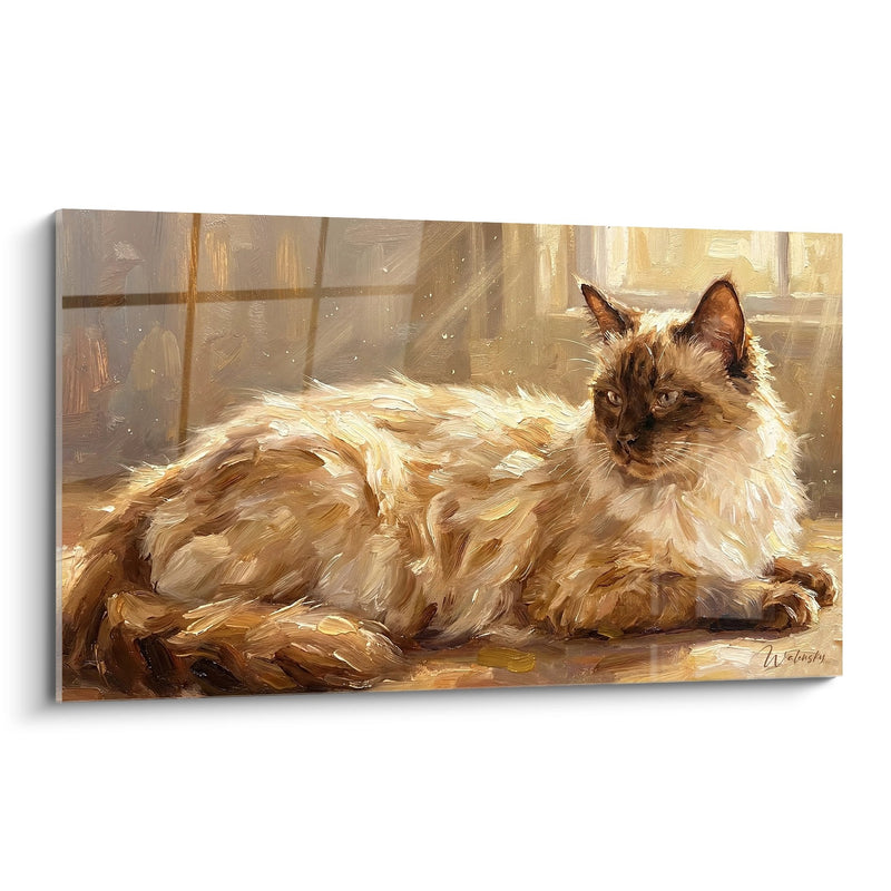 Balinese Cat in Sunlight Canvas - Morning Sweetness - Balinese Cat Edition