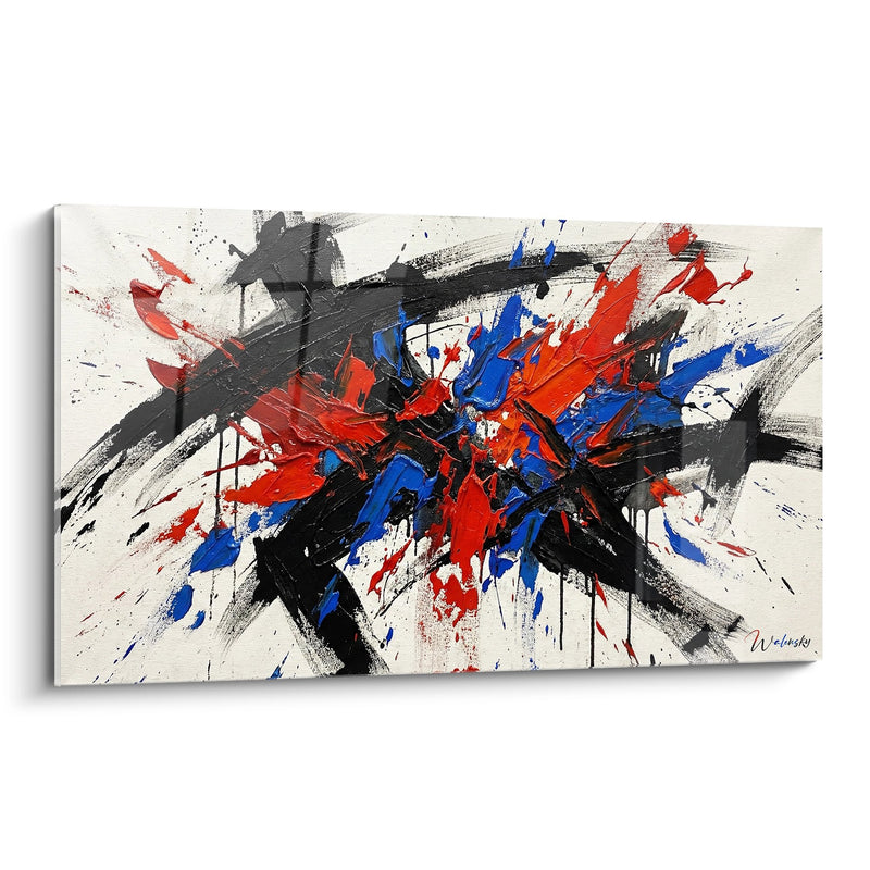 Tableau Art Abstrait Explosion - Dynamisme Sportif - Edition football