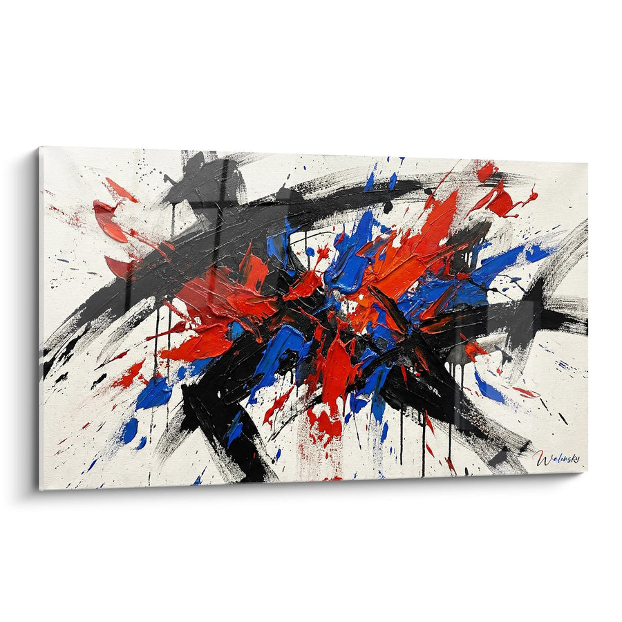 Tableau Art Abstrait Explosion - Dynamisme Sportif - Edition football