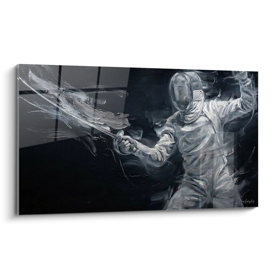 Tableau Escrimeur Combat Dynamique - Passion de l'Épée - Edition Escrime