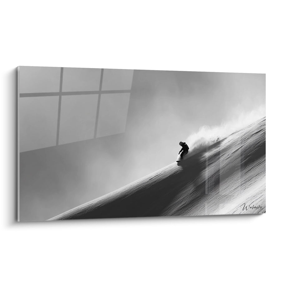 Tableau Snowboard Poudreuse - Descente Solitaire - Edition Snowboard
