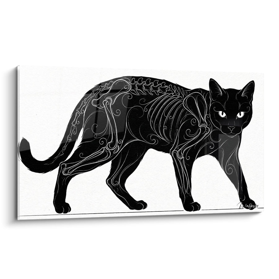 Tableau Chat Noir Ornements Décoratifs - Élégance Mystique - Edition chat Bombay