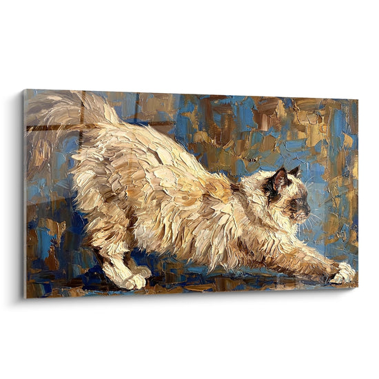 Cuadro Gato Birmano Estirado - Serenidad Felina - Edición gato Birmano