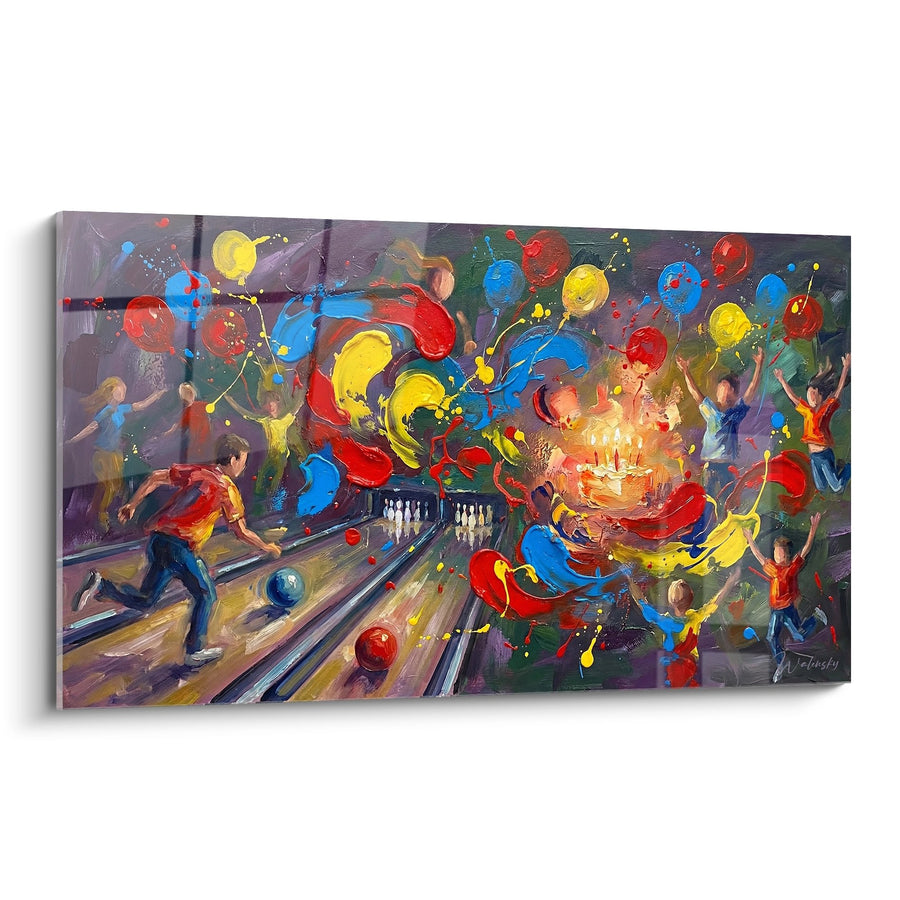 Tableau Bowling Explosion Artistique - Strike Coloré - Edition bowling