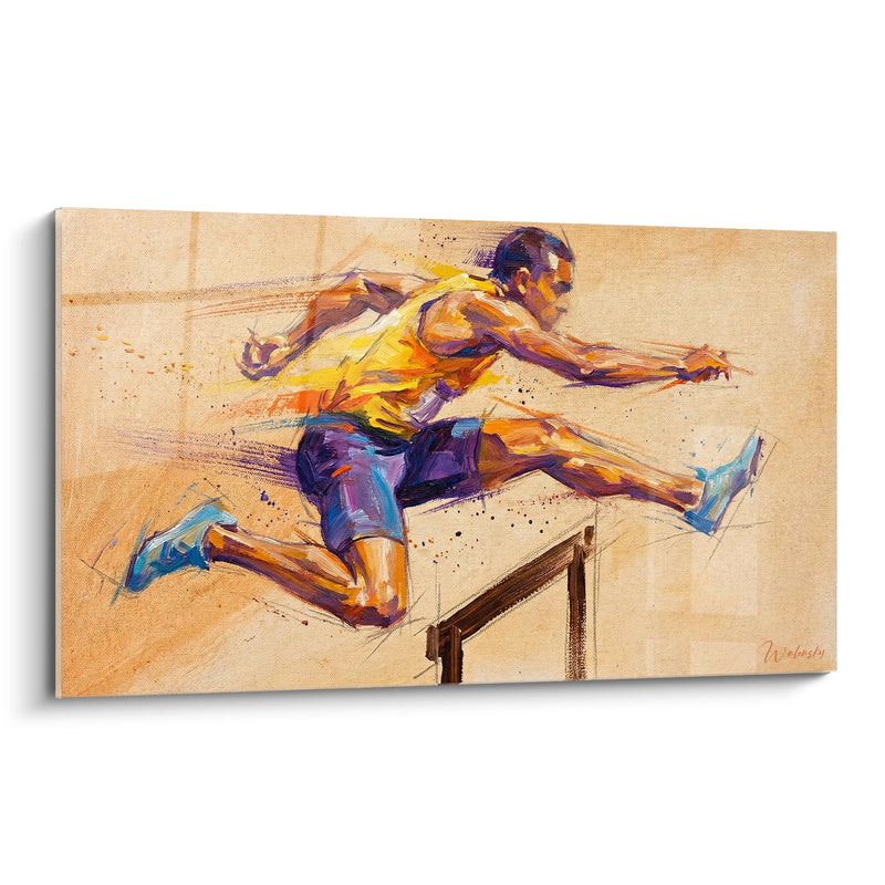 Hurdles Painting - Dynamic Momentum - Athletics Edition